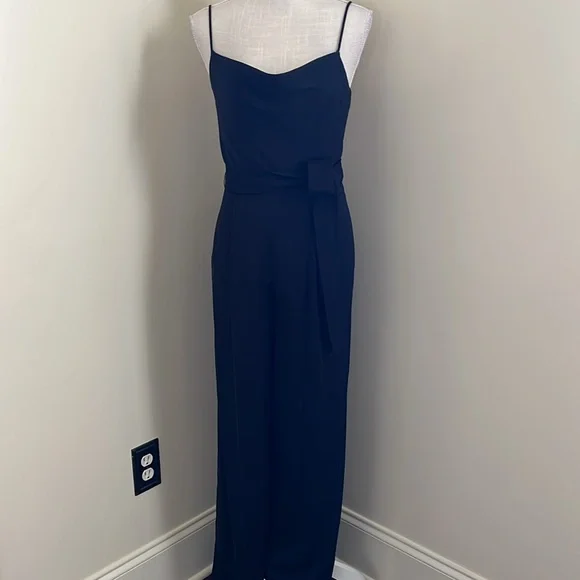 🆕 ANTONIO MELANI Black Jumpsuit with Sweetheart Neckline and Wide-Leg - Picture 6 of 17